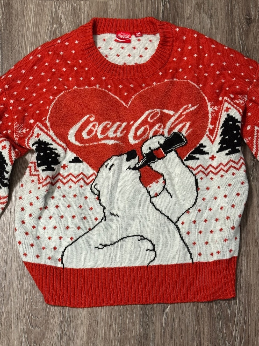 Coca Cola Polar Bear Novelty Sweater. Size Small